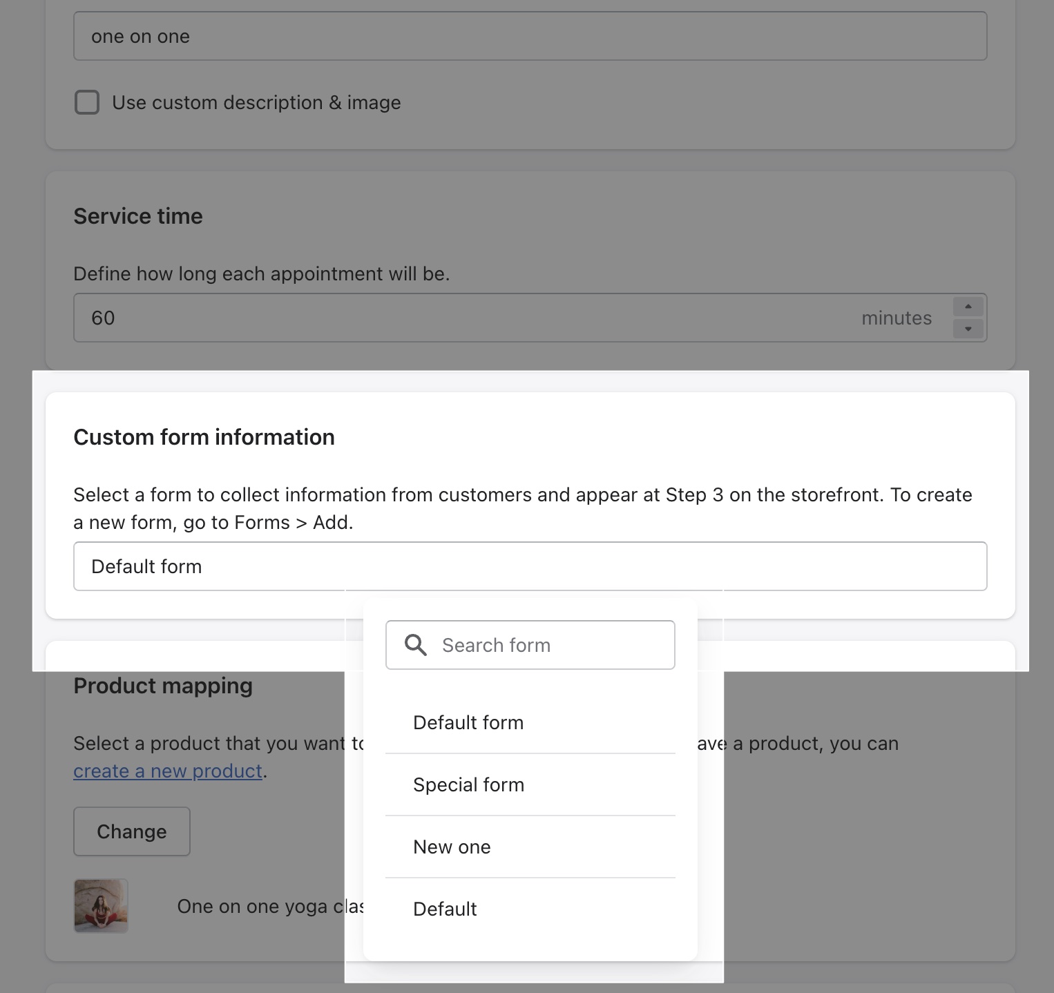 Service features