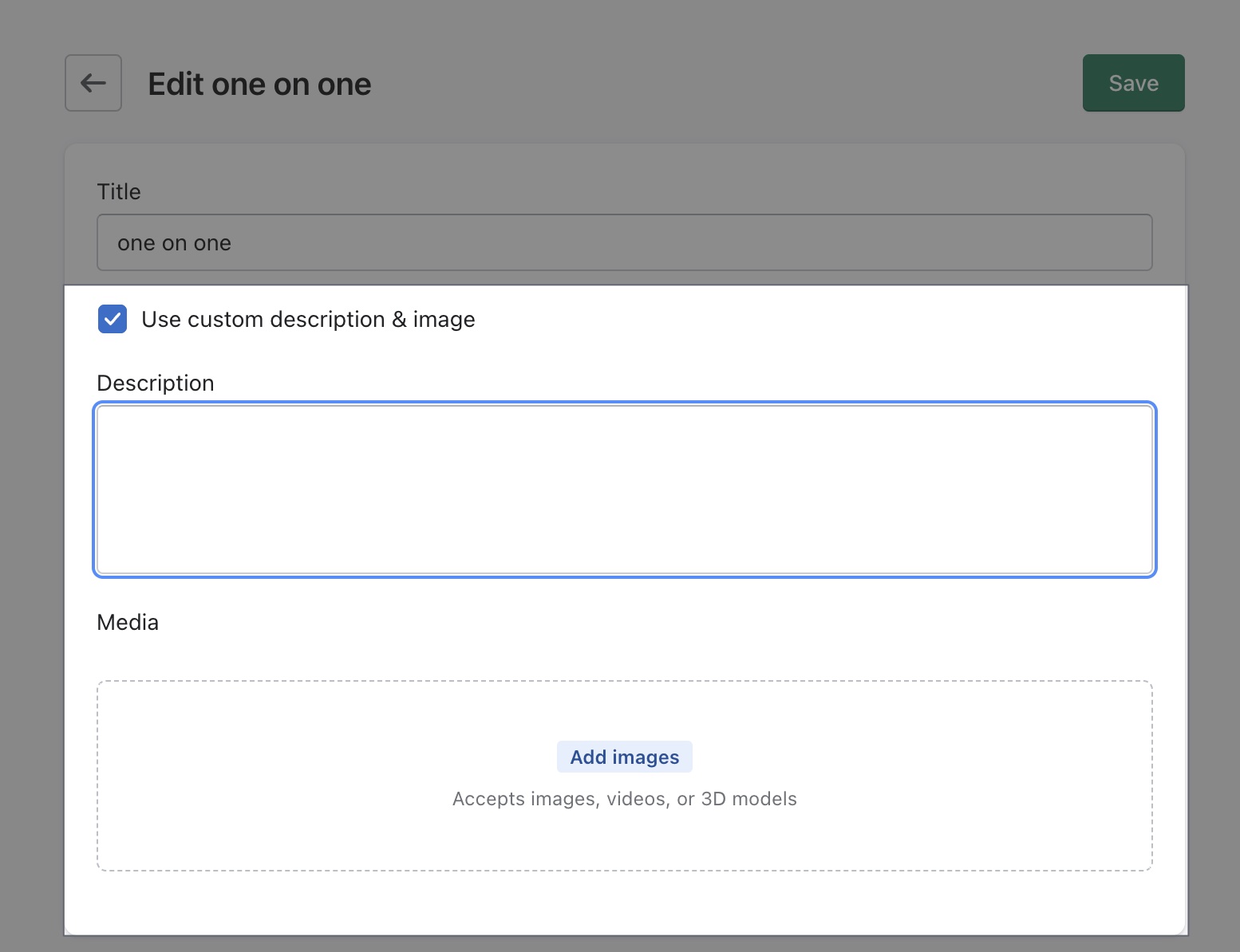 Service features