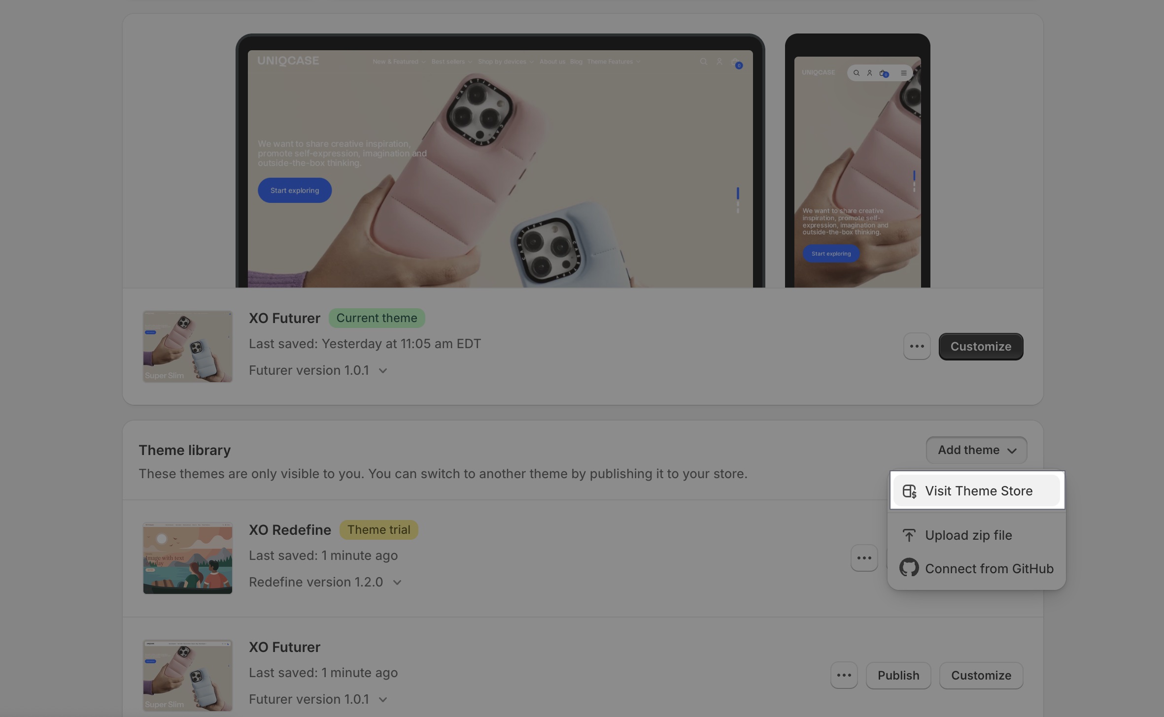 Futurer theme