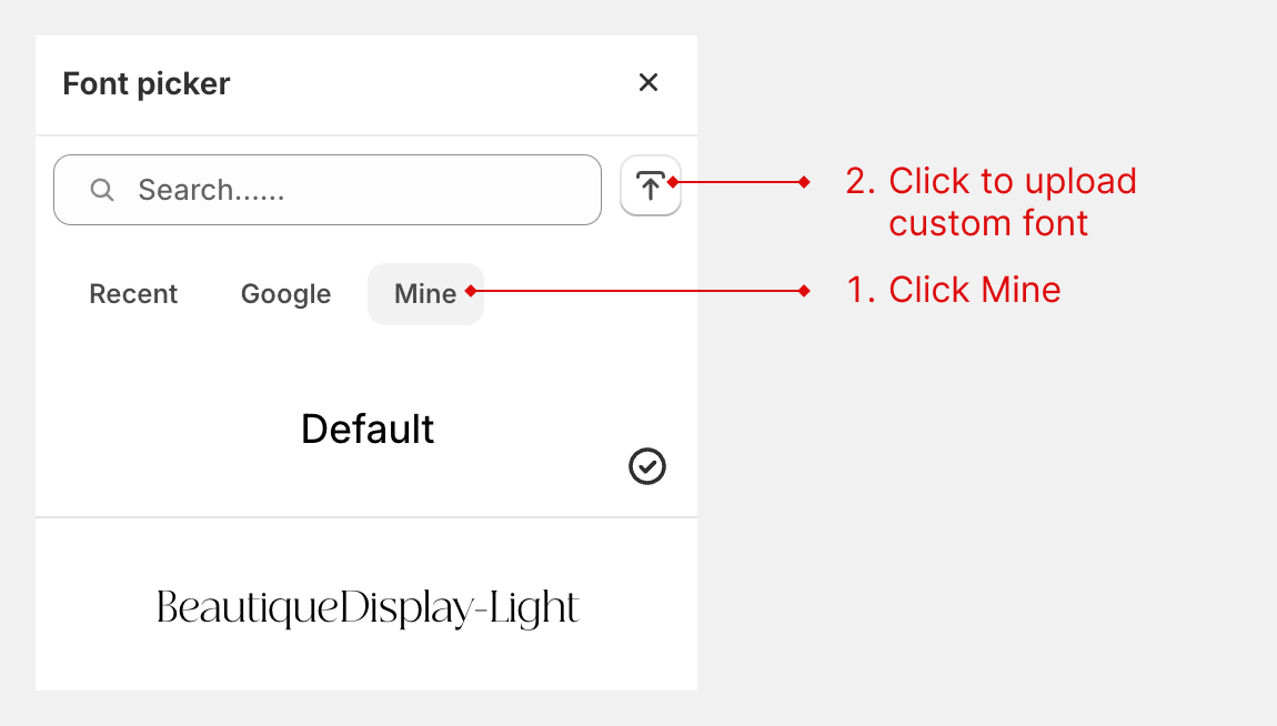 Custom fonts
