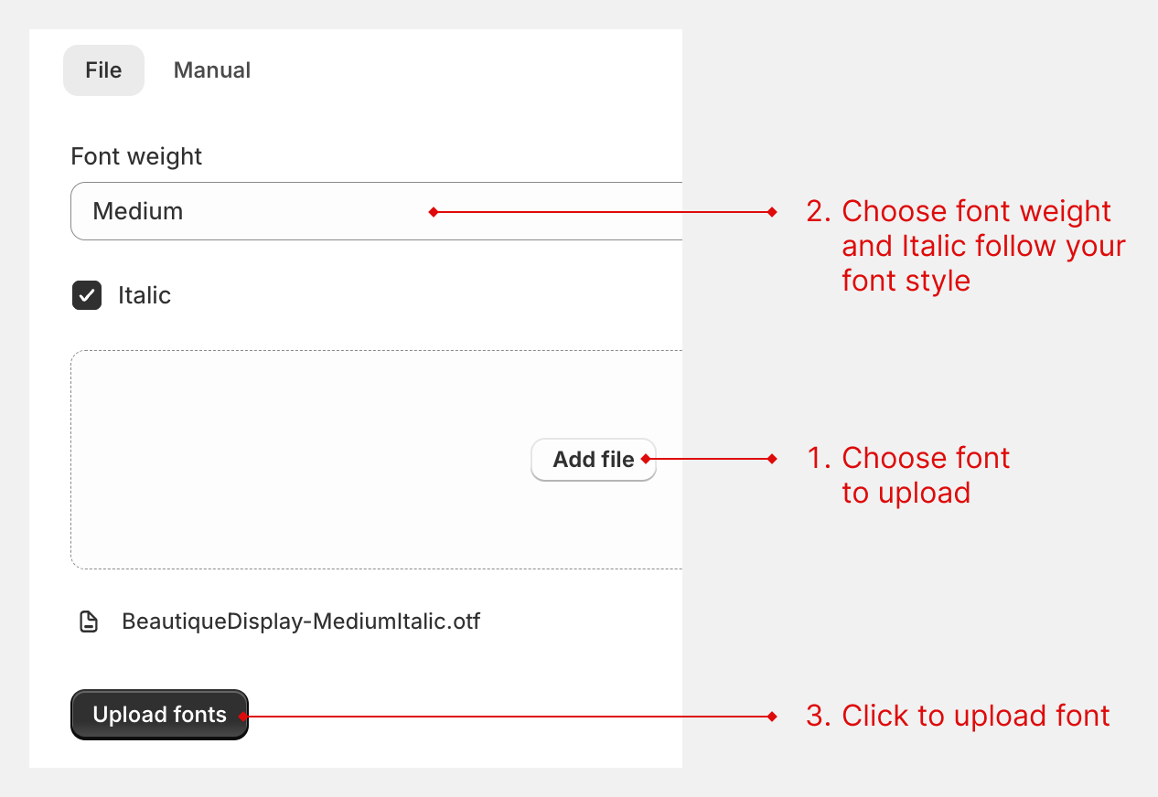 Custom fonts